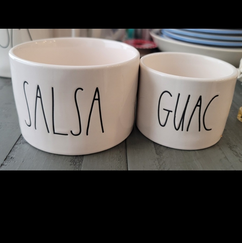 Rae Dunn White Salsa and Guac Bowls